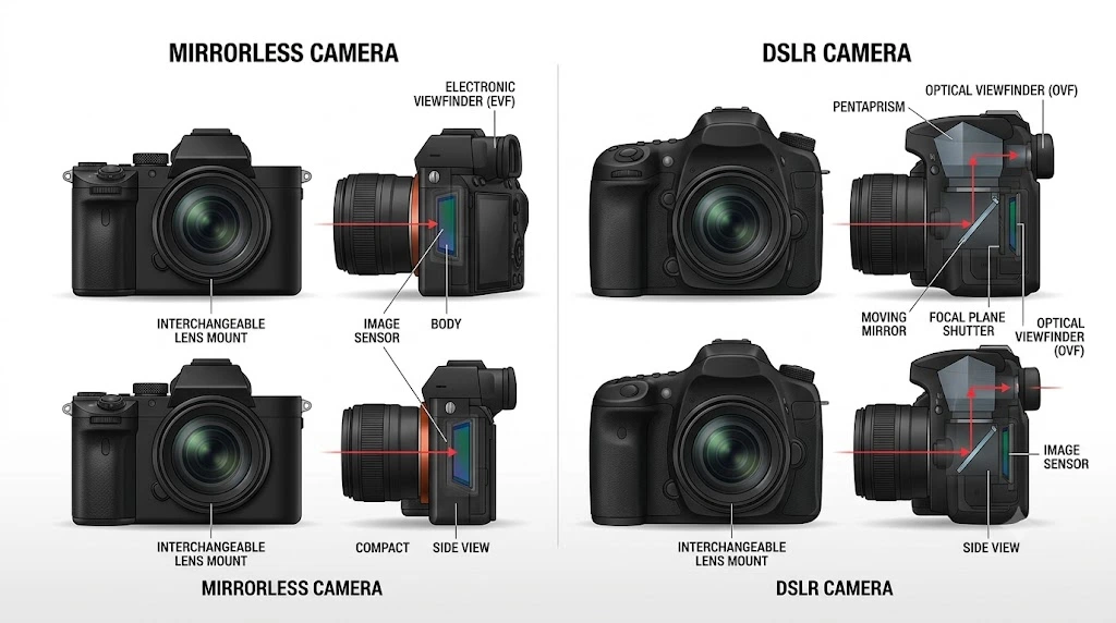 mirrorless camera vs dslr comparison