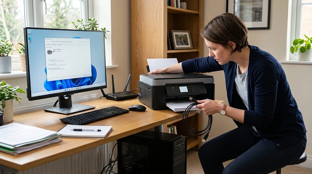 printer offline troubleshooting steps