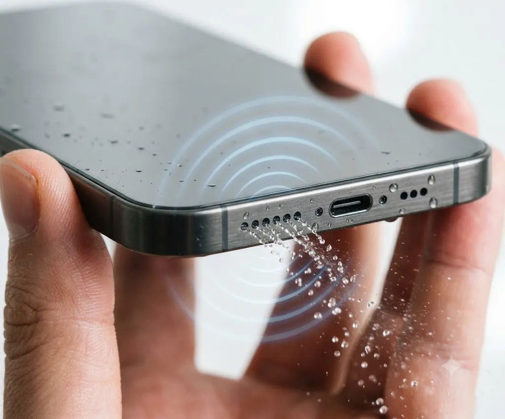 sound to get water out of phone