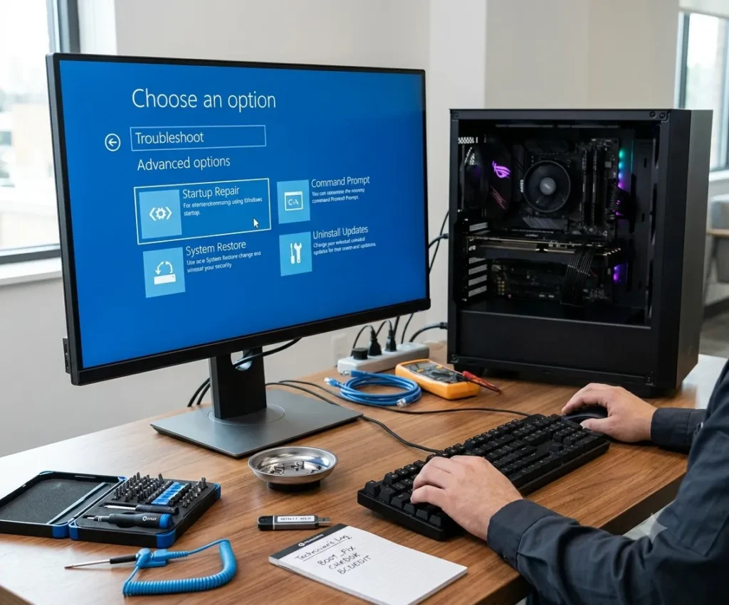 windows startup repair inaccessible boot device